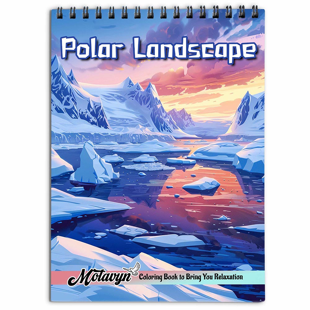 MOTAVYN Polar Landscape Coloring Book for Adults