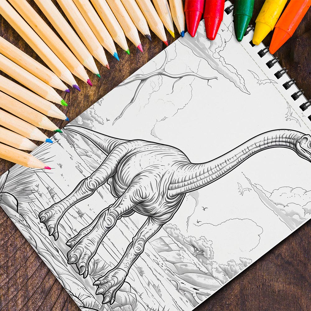 MOTAVYN Prehistoric Spiral Coloring Book for Adults