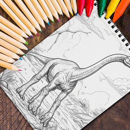 MOTAVYN Prehistoric Spiral Coloring Book for Adults