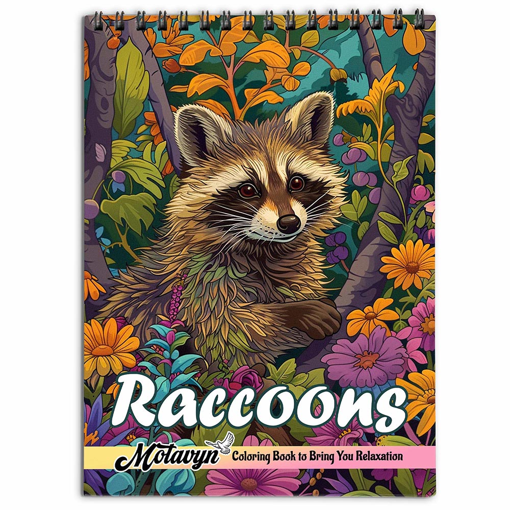 MOTAVYN Raccoon Coloring Book for Adults