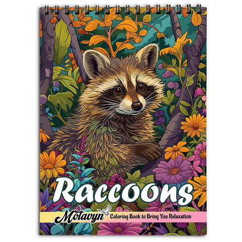 MOTAVYN Raccoon Coloring Book for Adults