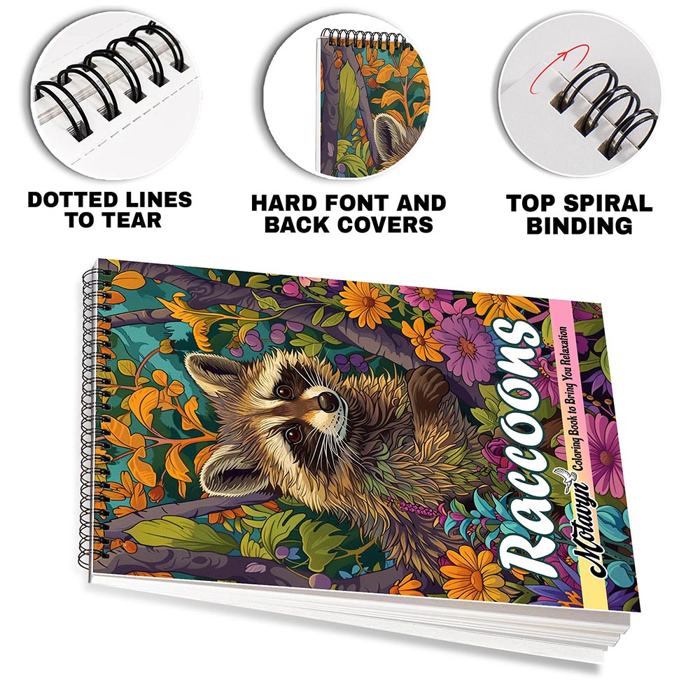MOTAVYN Raccoon Coloring Sheets for Adults