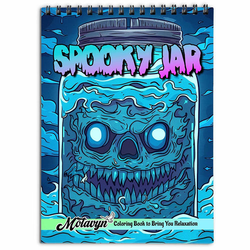 MOTAVYN Spooky Jar Coloring Book for Adults