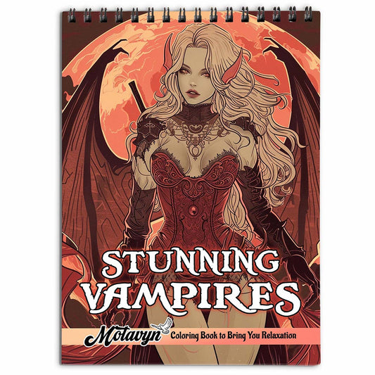 MOTAVYN Stunning Vampires Coloring Book for Adults
