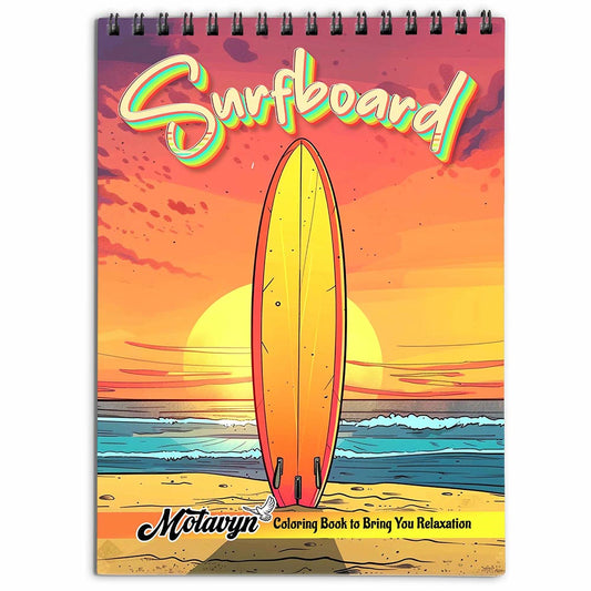 MOTAVYN Surfboard Coloring Book for Adults