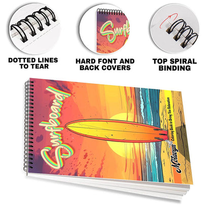 MOTAVYN Surfboard Coloring Pages for Adults