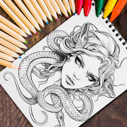 MOTAVYN Viper Ladies Spiral Coloring Book for Adults