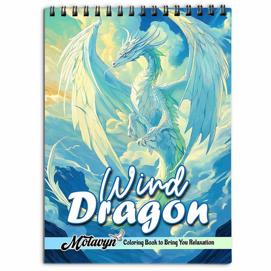 MOTAVYN Wind Dragon Coloring Book for Adults