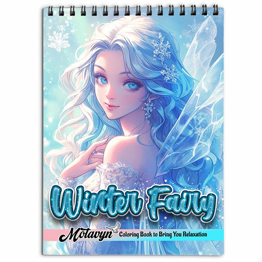 MOTAVYN Winter Fairy Coloring Book for Adults