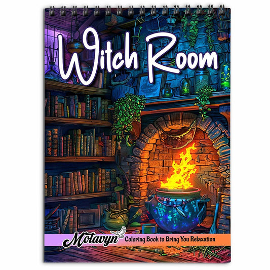 MOTAVYN Witch Room Coloring Book for Adults