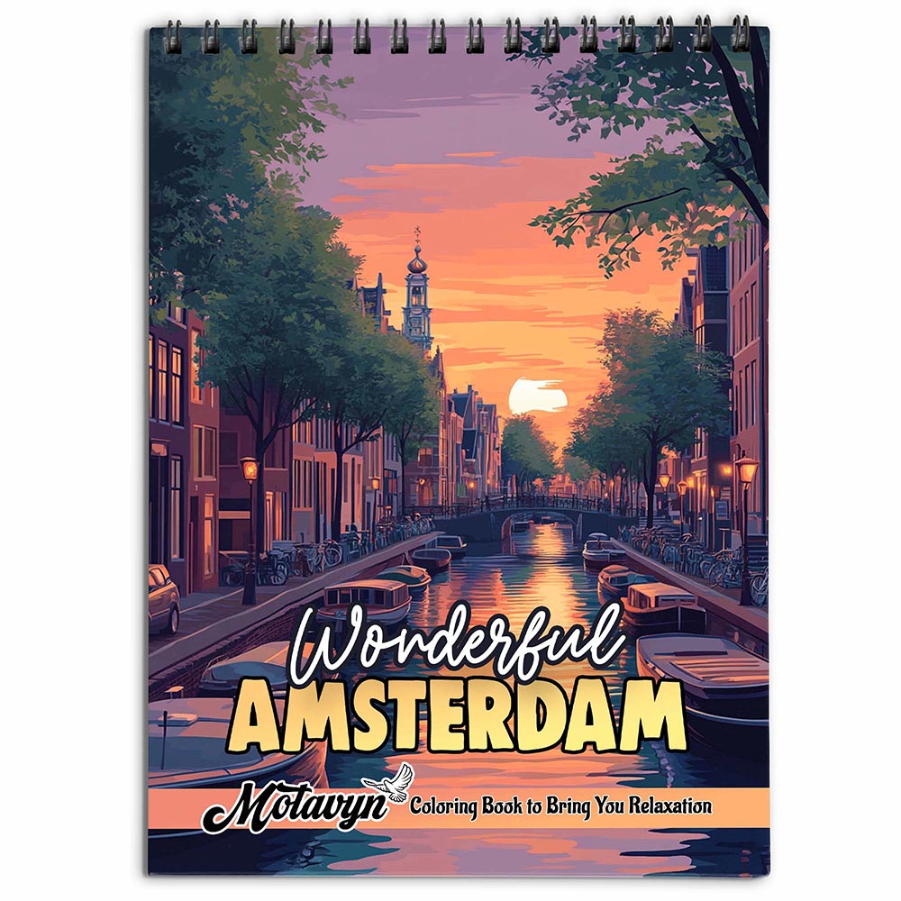 MOTAVYN Wonderful Amsterdam Coloring Book for Adults