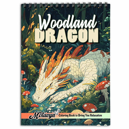MOTAVYN Woodland Dragon Coloring Book for Adults