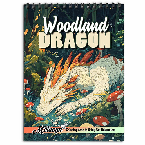 MOTAVYN Woodland Dragon Coloring Book for Adults