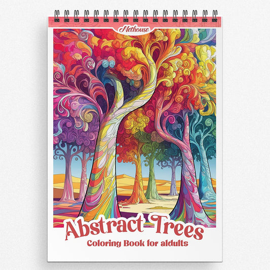 NETHOUSE Abstract Trees Coloring Book for Adults