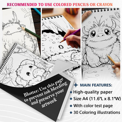 NETHOUSE Adorable Creature Coloring Sheets For Adults