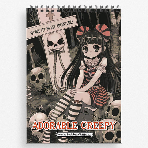 NETHOUSE Adorable Creepy Coloring Book For Adults