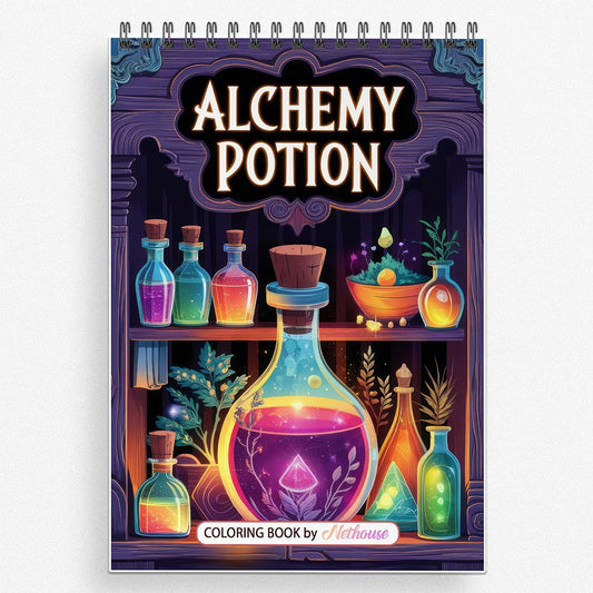 NETHOUSE Alchemy Potion Coloring Book For Adults