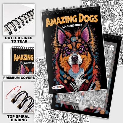 NETHOUSE Amazing Dogs Coloring Pages for Adults