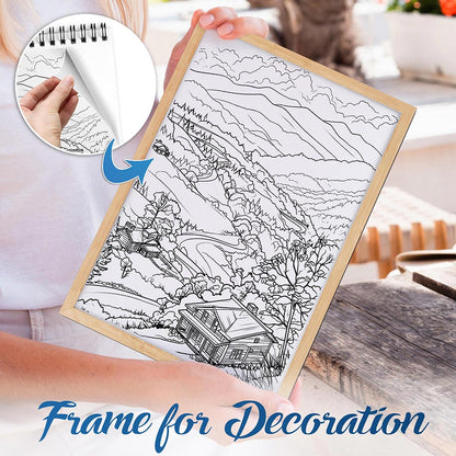 NETHOUSE American Landscapes Spiral Bound Coloring Book For Adults