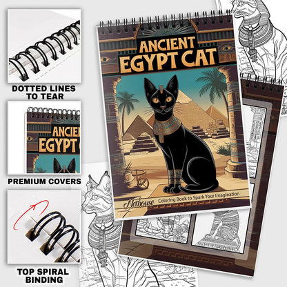 NETHOUSE Ancient Egypt Cat Coloring Pages For Adults