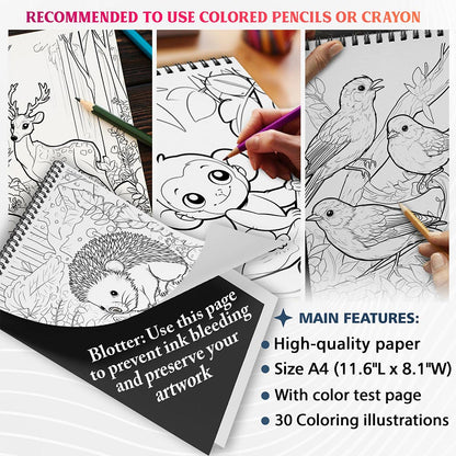 NETHOUSE Animals In Woodland Coloring Sheets For Adults