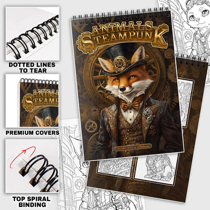 NETHOUSE Animals Steampunk Coloring Pages For Adults