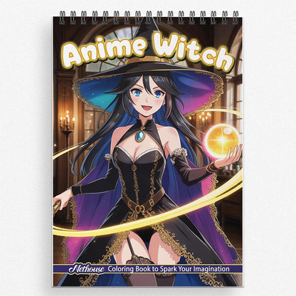 NETHOUSE Anime Witch Coloring Book For Adults