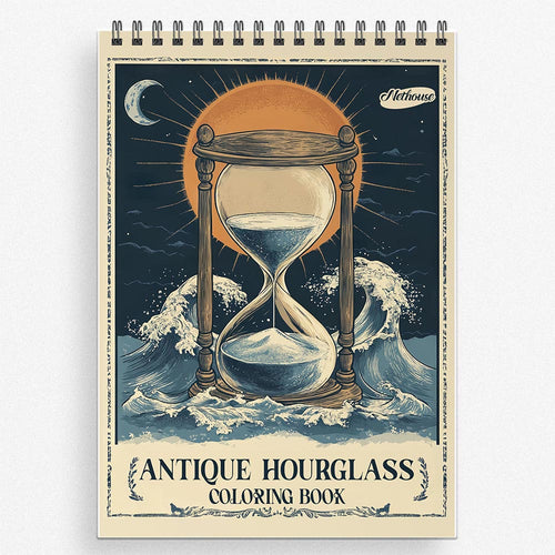 NETHOUSE Antique Hourglass Coloring Book For Adults