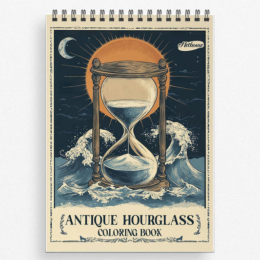NETHOUSE Antique Hourglass Coloring Book For Adults