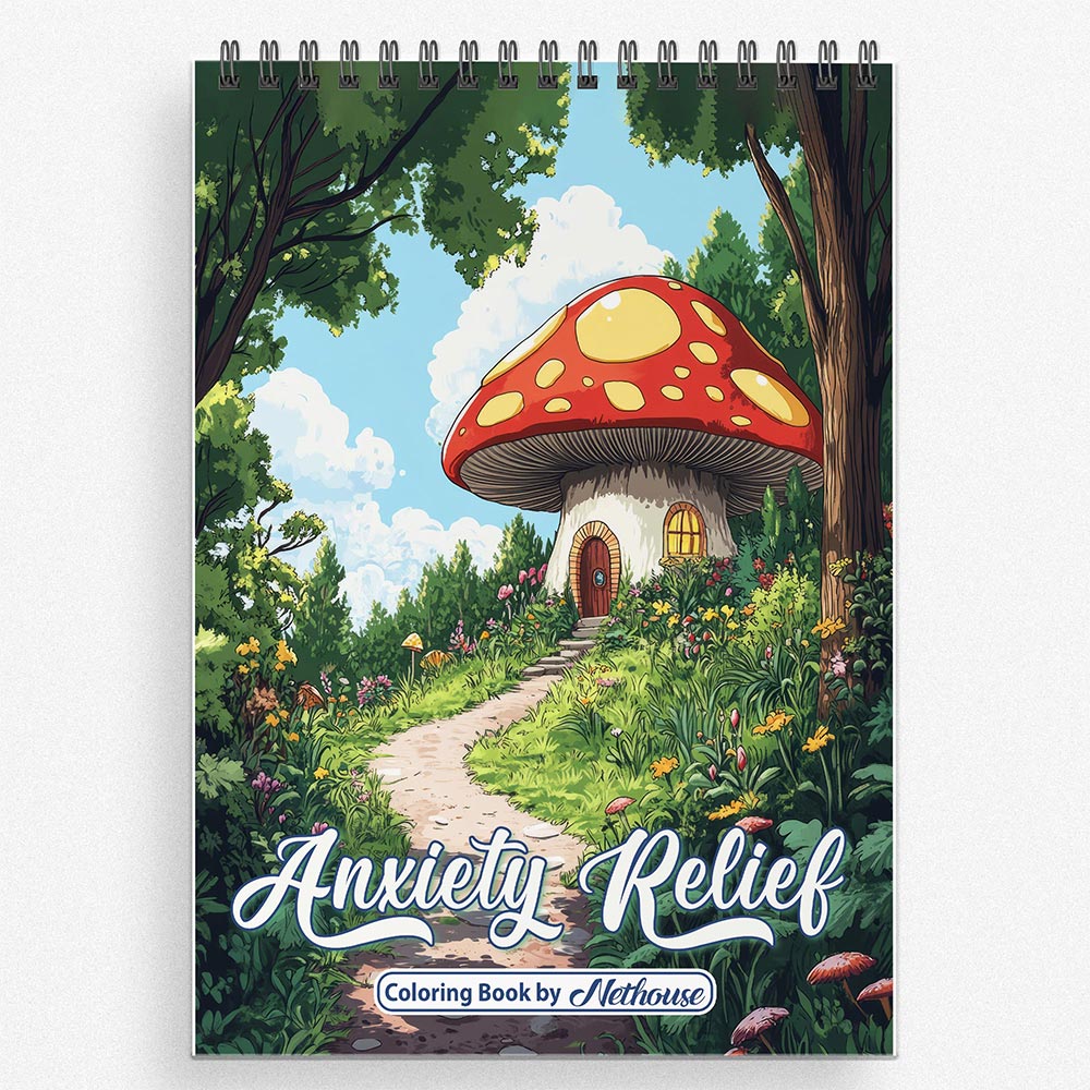 NETHOUSE Anxiety Relief Coloring Book For Adults