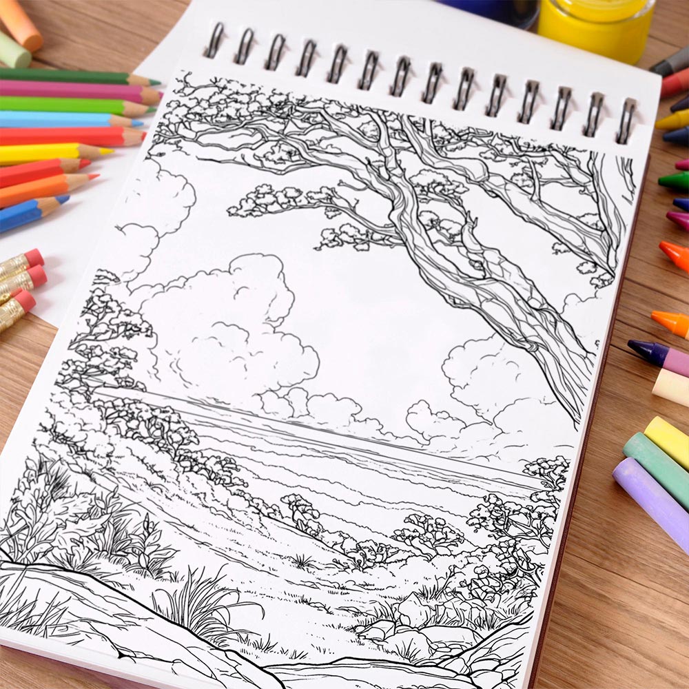 NETHOUSE Anxiety Relief Coloring Book Spiral Bound For Adults
