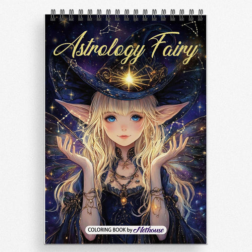 NETHOUSE Astrology Fairy Coloring Book for Adults