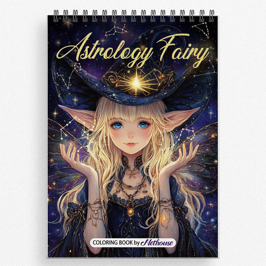 NETHOUSE Astrology Fairy Coloring Book for Adults