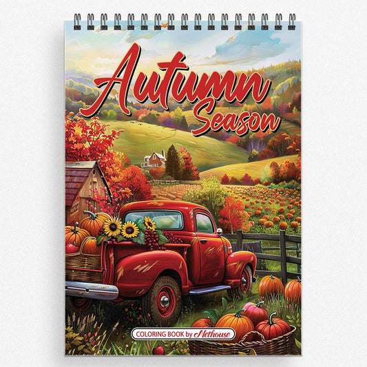 NETHOUSE Autumn Season Coloring Book for Adults