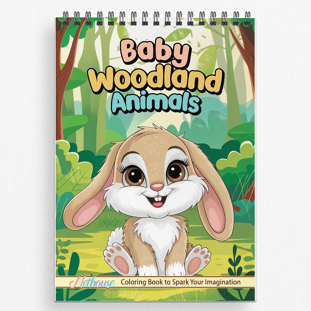 NETHOUSE Baby Woodland Animals Coloring Book For Adults