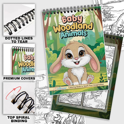 NETHOUSE Baby Woodland Animals Coloring Pages For Adults