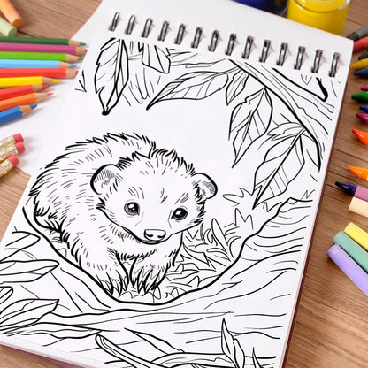 NETHOUSE Baby Woodland Animals Coloring Book Spiral Bound For Adults