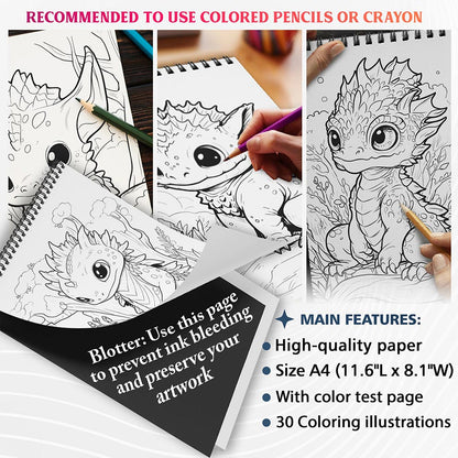 NETHOUSE Baby Woodland Dragon Coloring Sheets For Adults