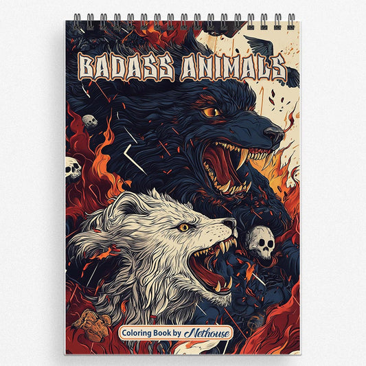 NETHOUSE Badass Animals Coloring Book For Adults