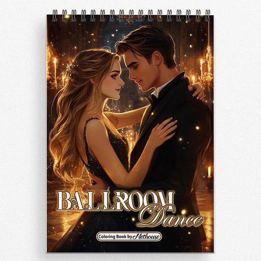 NETHOUSE Ballroom Dance Coloring Book For Adults