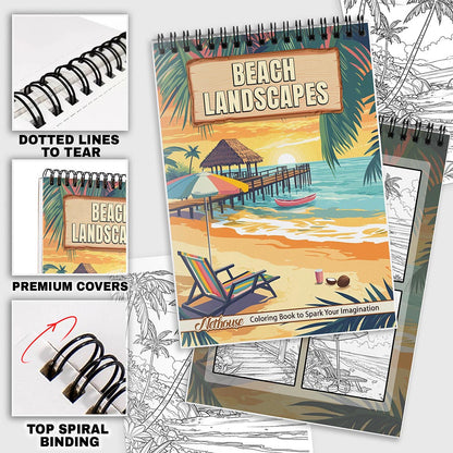 NETHOUSE Beach Landscapes Coloring Pages For Adults