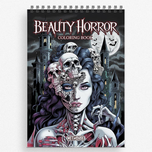 NETHOUSE Beauty Horror Coloring Book for Adults