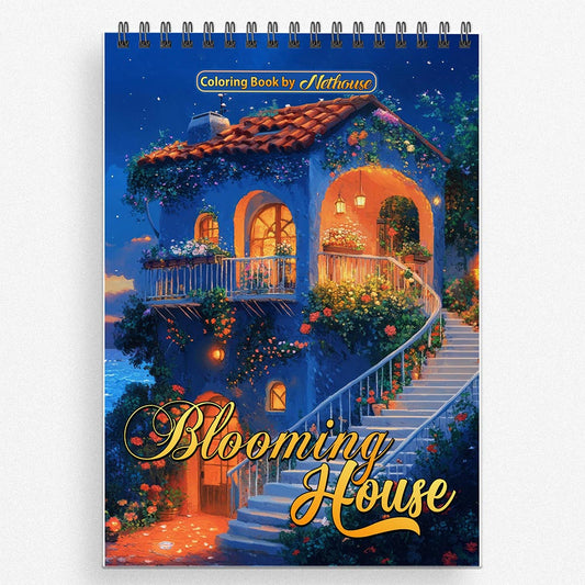 NETHOUSE Blooming House Coloring Book For Adults
