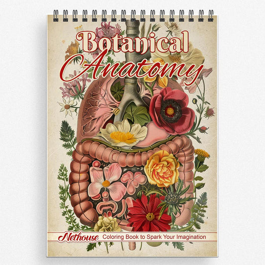 NETHOUSE Botanical Anatomy Coloring Book for Adults