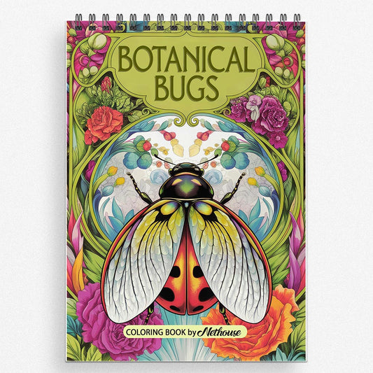 NETHOUSE Botanical Bugs Coloring Book for Adults