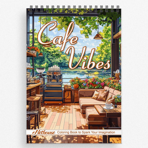 NETHOUSE Cafe Vibes Coloring Book for Adults