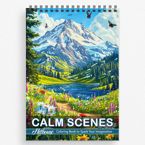 NETHOUSE Calm Scenes Coloring Book For Adults