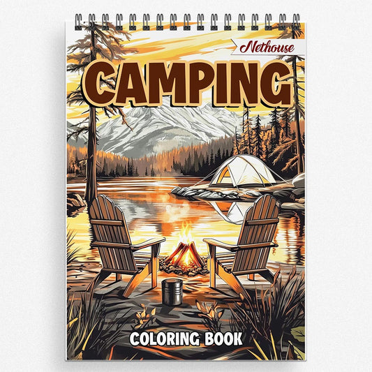 NETHOUSE Camping Coloring Book For Adults