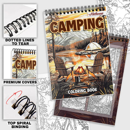 NETHOUSE Camping Coloring Pages For Adults