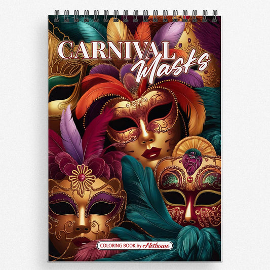 NETHOUSE Carnival Masks Coloring Book for Adults